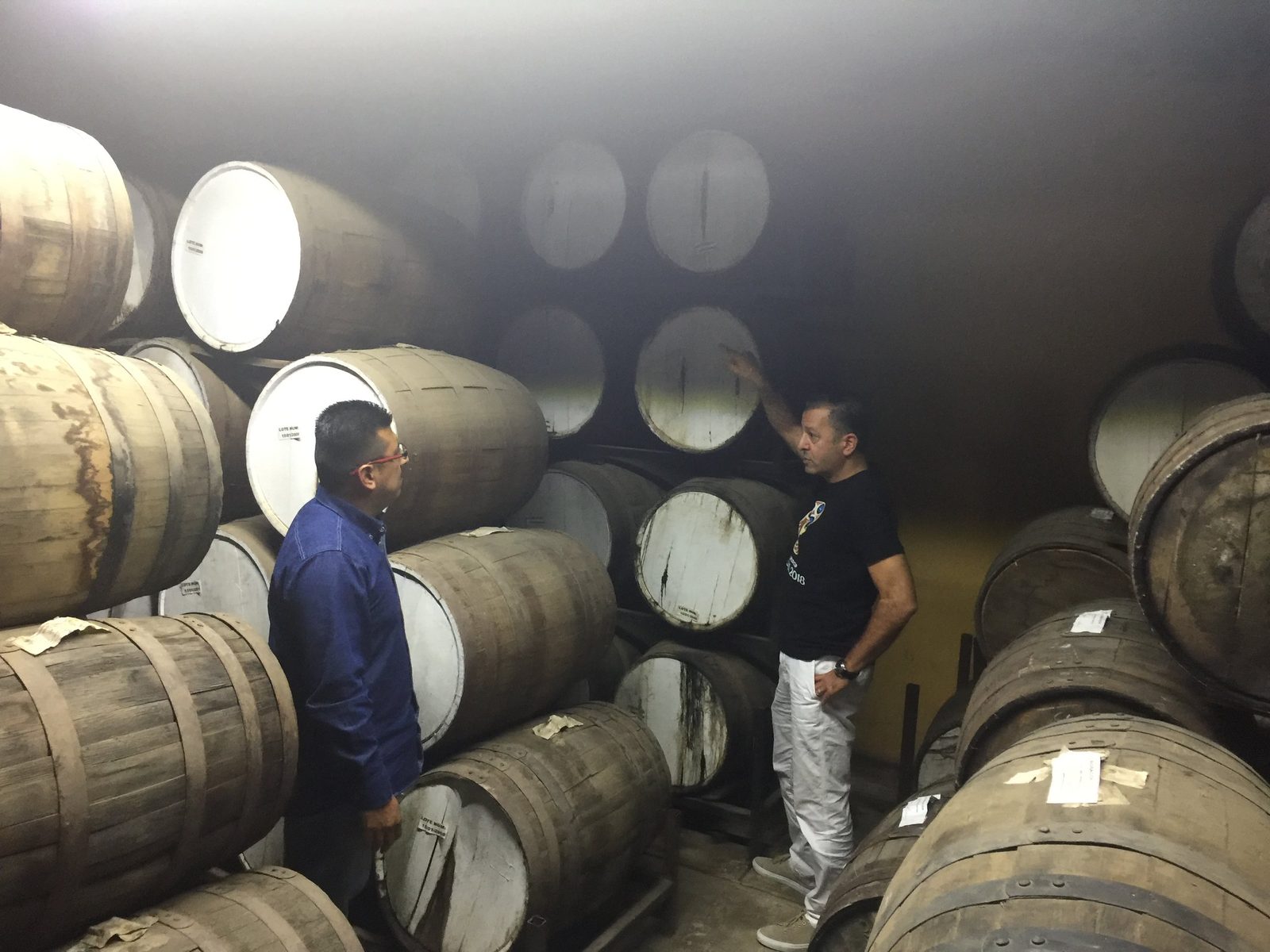 In the El Fogonero barrel room